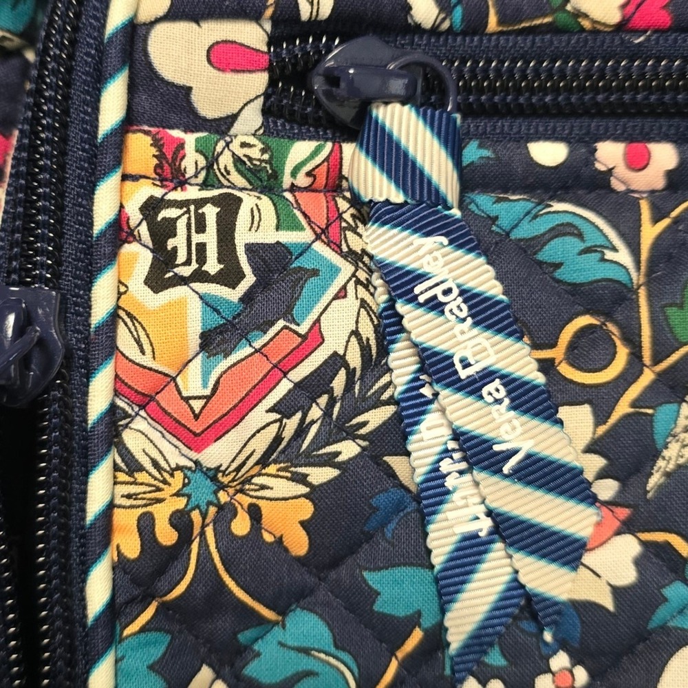 Vera Bradley Harry Potter Forbidden Forest Campus Backpack Quilted Blue Floral - Picture 5 of 8